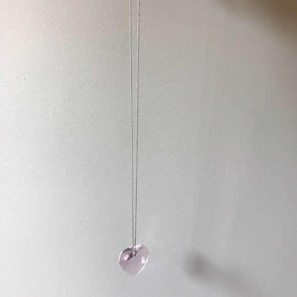 Swarovski pink crystal heart silver chain - Picture 6 of 6
